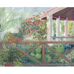 Terrasse Aux Bougainvilliers